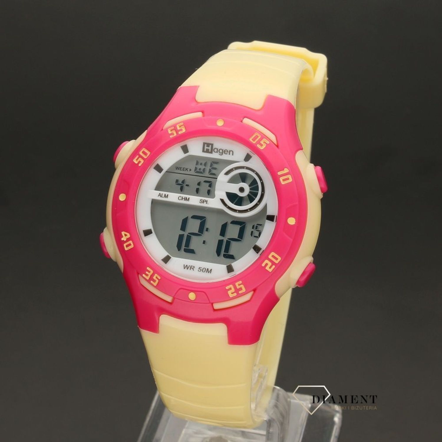 Dziecięcy zegarek Hagen HA-201L różowo-zółty (1).jpg